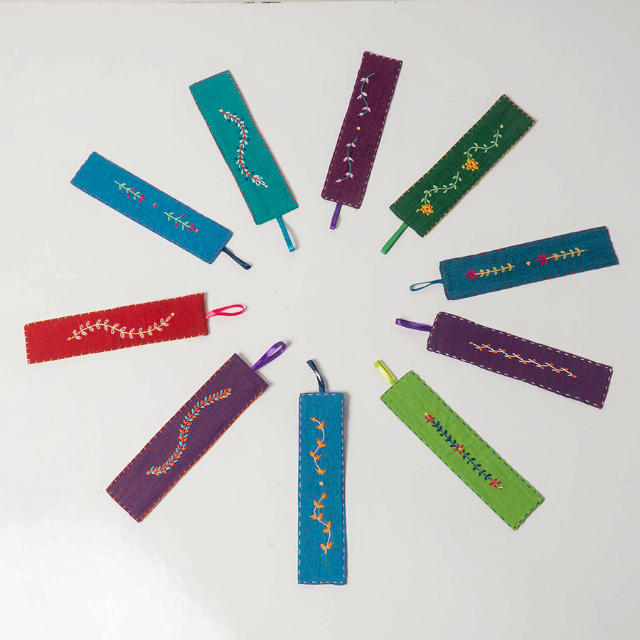 Hand-Embroidered Bookmark