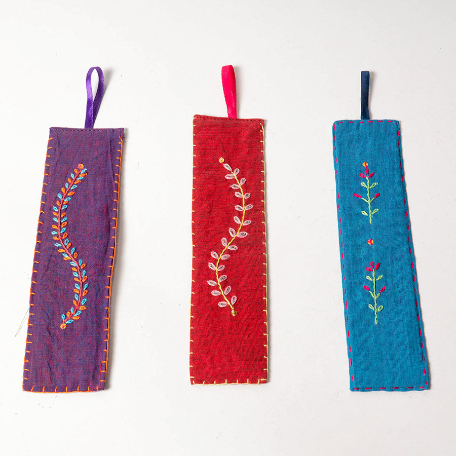 Hand-Embroidered Bookmark