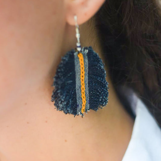 Denim Earrings