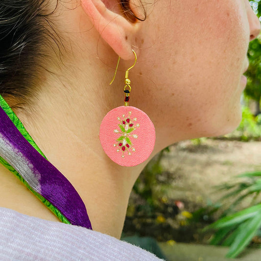 Hand Made Fabric Earrings