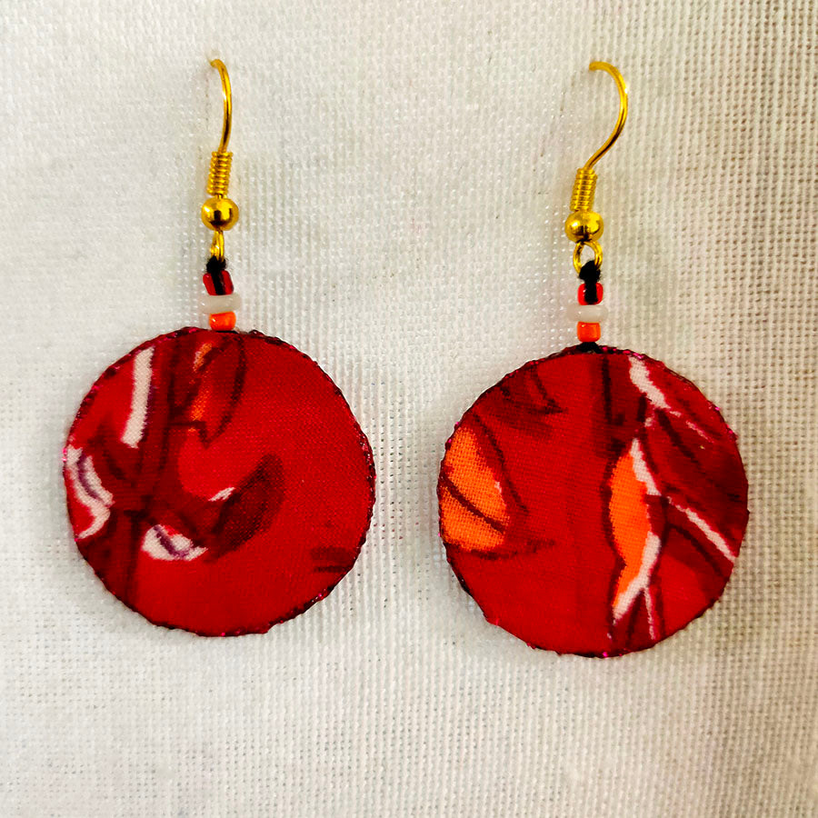 Hand Made Fabric Earrings