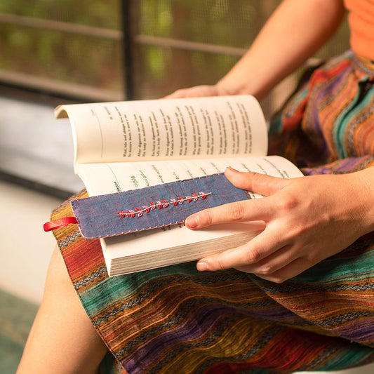 Hand-Embroidered Bookmark